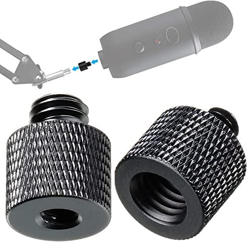 Devenirriche Camera Screw Adapter Thread, 1/4 Male to 3/8 Female and 3/8 Male to 1/4 Adapter Set Tripod Mic Screw Adapters for Camera Monitor, Tripod, Monopod, Ballhead
