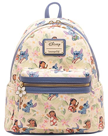 Loungefly Disney Lilo and Stitch Hula Dance Mini Rucksack, Mehrfarbig, Einheitsgröße, Wdbk2415
