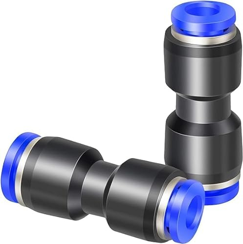 TAILONZ PNEUMATIC Straight 2 Ways 8mm-4mm Tube OD Push to Connect Tube Quick Fittings Push Lock PG8-4 (Packung mit 10)