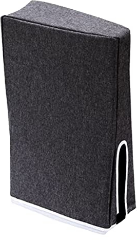 Staubschutz für PS5-Spielekonsole, Vertikaler Staubdichter Filterschutz für PS5-Digitalkonsolen, CD-ROM-Konsolen, Staubdichte Ersatzhülle, Einfache Installation (Schwarz)