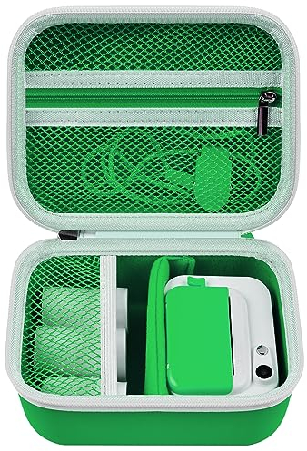 PAIYULE Kinderkamera Tasche für Uleway/für GREENKINDER/für GlobalCrown/für Gofunly/für Ushining Mini Digital Kamera, Sofortbildkameras Schutzhülle Tragetasche Halter für Druckpapier (nur Hülle) Grün