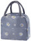 Insulated Lunch Bag Tote Bag for Women Wide Open Insulated Cooler Bag Water-Resistant Thermal Leak-Proof Lunch Organizer for Men Girls Outdoor Picnic Work (WhiteFlower)