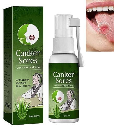 KOAHDE Spray para Alivio de Boca,Spray de Ulceras Orales,Aerosol Aliviar Ulceras Bucales,Spray Bucal para Boca Seca,Tratamiento Aftas,Aerosol para Aftas Bucales,Spray Hidratante Para La Boca,20ML