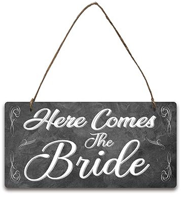 NBEADS Cartello da Appendere per Matrimonio15x30 cm, Chalk Art Display Sign Wall Hanging Sign Wedding Sign in Legno con Corda di Iuta per La Casa Wedding Sign Decor