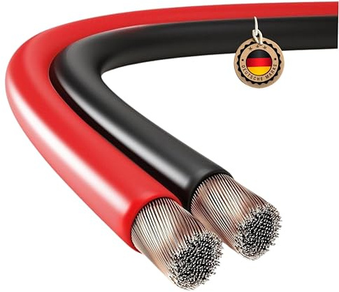 ETEC, 30 metros, cable de altavoz CCA, sección de cable de 2x0,75 mm², rojo/negro
