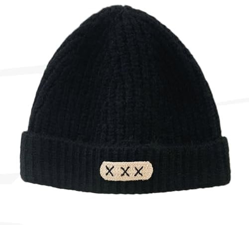 Ricofot Mützen, Wolle Mütze Herren, Strickmuster Mütze, Beanie Herren, Wintermütze Herren, Unisex Beanie, Herren Mütze Geeignet zum Skifahren Schlittenfahren Skaten Laufen Radfahren Wandern