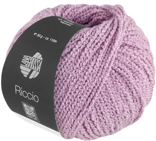 LANA GROSSA Riccio | Kuschelweiches, strukturiertes Garn aus Pima Baumwolle | Handstrickgarn aus 84% Baumwolle & 16% Polyamid | 50g Wolle zum Stricken & Häkeln | 110m Garn FB 10