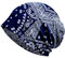 Generic Slouchy Beanie Mütze Damen Sommer Beanie Turban Chemo Cancer Kopfbedeckung aus Baumwolle Schlafmütze Sommermütze Turban Kopfbedeckung Marine Einheitsgröße