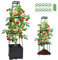Meanchen 1 Packung Hochbeet Pflanzkästen mit Spalier, 110 cm hoch, Tomaten-Pflanzgefäß mit Spalier für Outdoor, Klettern, Gemüse, Pflanzen, Obst, Blumen, Tomaten, Käfig, Garten