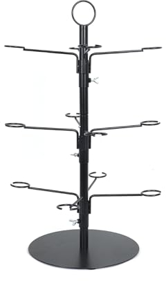 JAOGAUS Champagne Display Stand, Smooth Rotation Drinks Tower, Cocktail Tree Stand, 3 Tier 12 Holders, For Drinks Champagne Tower Wine Glasses Holder, For Birthday, Holiday, Bar Party