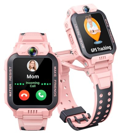 imoo Z7 Kinder Smartwatch, 4G Smartwatch Kinder mit GPS und Telefon, Kids Smart Watch mit HD-Video & Sprachanruf, Kids GPS Uhr, IPX8-Wasserbeständigkeit beim Schwimmen (Hellrosa, Z7)