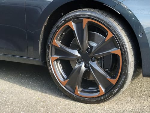 Felgen-Aufkleber passend für Seat Cupra LEON 8x19 Zoll ET49 Felgen (Kupfer metallic matt)