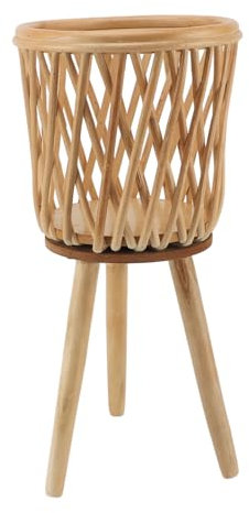 Natudeco Support de Pot de Fleurs en Bois - Support de Pot de Fleurs sur Pied - Support Moderne en Pot pour Salon, Chambre à Coucher, terrasse, Bureau