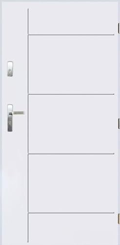 Stahltür, Außentür, Haustür, Eingangstür, Tür, Pantor Swing, 55mm dick, Größe 80/90 cm mit Nanobeschichtung (Weiß, 90: Türeinbaumaß 992 x 2067 mm Rechts)