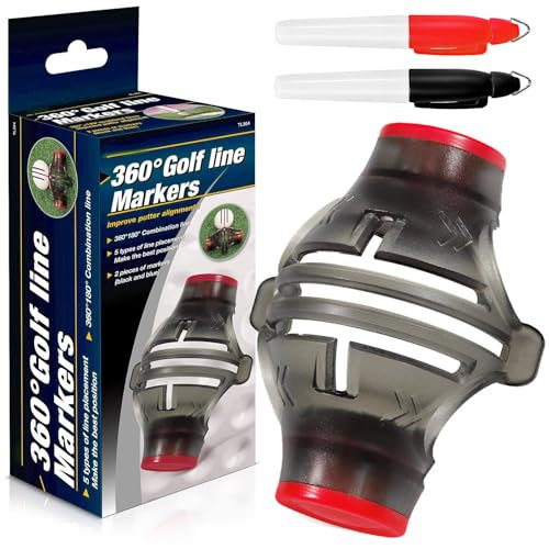 VENCENTE Golf Ball Markers, Golf Ball Lines Drawing Marking Alignment Kits, Golf Ball Alignment Tool Liner Ball Marking Clip Par Ball Marker Alignment Aid