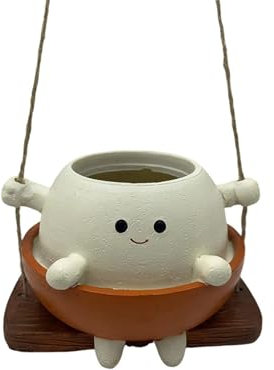 OAJABBGE Pots de fleurs à suspendre, tête de visage, plantes grasses, jardinière, décorations d'intérieur, résines, pots de fleurs, décoration de chambre à coucher, décoration d'intérieur