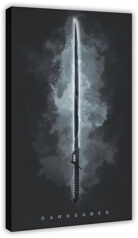 tcagd Darksaber Leinwand-Poster, Wandkunst, Dekordruck, Bild Gemälde für Wohnzimmer, Schlafzimmer, Dekoration, 40 x 60 cm
