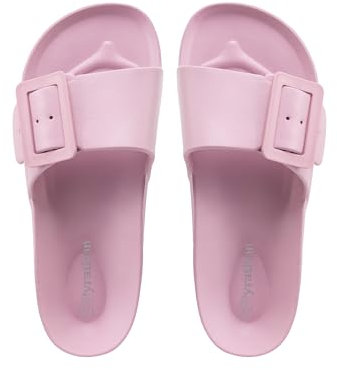 Pyrathon Claquette Femme Legere Sandales Plage Piscine Claquettes,rose21,39EU