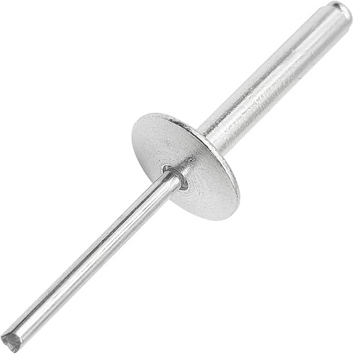 30Pcs Aluminium Large Flange Extra Long Blind Rivets, Ø4.8x45x16 mm | Extended Length, Aluminium Large Head Steel Shank Mandrel Long-Shaft Pop Rivets