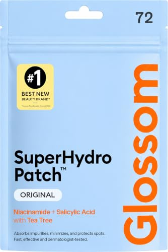 Glossom Pimple Patches - 72 Korean Hydrocolloid Spot Patches, Invisible Acne Patches, Blemish Patches, Spot Stickers, Dots for Spot Treatment - Vegan & Cruelty Free, Suitable For All Skin Types