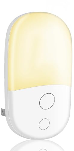 Night Light Plug in Walls & Night Lights with Dusk to Dawn Photocell Sensor, Energy Saving Lights Kids for Children's Room, Stairs, Hallway, Bedrooms, Garage (Warm White, 1 Pack, 3000K)