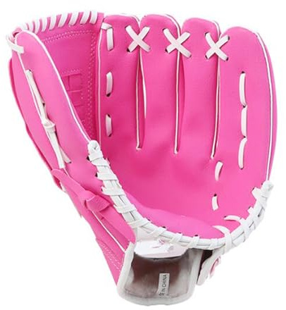 Tyenaza Gants de Baseball pour Enfants, Gants de Softball de Baseball Respirants en Cuir pour Jeunes pour l'entraînement (Rose)