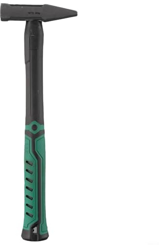 Honseadek Flachkopf-Hammer für Gebäudedekoration, geschmiedeter Hartstahl-Montagehammer mit 50HRC-Härte, gummierter Anti-Schock-Griff, 200 g, 300 g, 500 g (300 g)