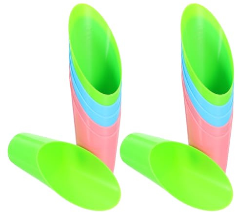 MAGICLULU Lot de 12 Mini Pelles à Terre en Plastique Léger pour Jardinage de Plantes Succulentes et Bonsaï, Couleurs Assorties Rose Bleu Vert, Outils Compacts pour Micro-paysages