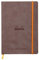 RHODIA 117743C - taccuino mOrobido Bullet Journal Goalbook Cioccolato - A5 14,8X21cm - Puntinato DOT - 240 pag. - Carta Clairefontaine AvOroio 90g/m² - 2 nastri, chiusura con elastico - Simil Cuoio