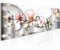 murando - Wandbilder XXL Magnolien 120x40 cm 1 tlg - Wand Deko Vlies Leinwand Bilder Groß Wanddeko Wohnzimmer Schlafzimmer Kunstdrucke Panoramabild - Blumen Perlen Ornament a-C-0074-b-c
