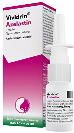 Vividrin Azelastin Nasenspray Allergie - Schnell wirksam gegen Pollenallergie - Effektiver Schutz bei Heuschnupfen - Antiallergisches Nasenspray für Erwachsene & Kinder ab 6 Jahren (1 x 10 ml)