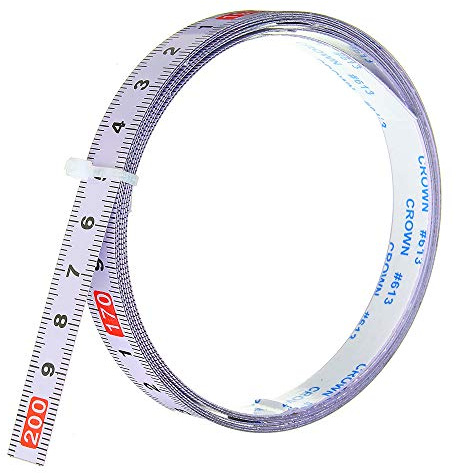 TuToy Self Adhesive Metric Ruler Miter Track Tape Measure Steel Miter Saw Scale For T-Track Router Table Band Saw Woodworking Tool - 3M-0