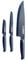 Blue Diamond Sharp Stone Non-Stick Stainless Steel Cutlery, 3 Piece Knife Set, 20cm Chef, 13cm Serrated, 9cm Pairing, Anti-Rust, Easy Release Diamond Texture Blade, Japanese Knife, Blue