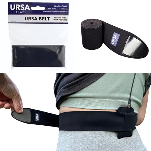 URSA Belt - Adjustable & Comfortable Waist Strap for Wireless Transmitters (Pouches Sold Separately) (Black)