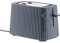 Alessi Plissé MDL08 G - Grille-Pain Design, Six Niveaux de Dorure, en Résine Thermoplastique, Fiche Européenne 850 W, Gris