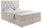 ALTDECOR Boxspringbett mit H3-Matratze (20 cm hoch) mit Bonellfederung + PUR, Topper (5 cm hoch), Polsterbett mit Kopfteil und Bettkasten Beige M.V 2201 160x200