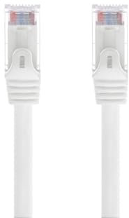 Monoprice Cat6 6in White 12-Pk Patch Cable UTP 24AWG 550MHz Pure Bare Copper Snagless RJ45 Flexboot Series Ethernet Cable