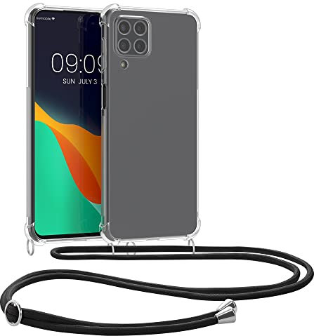 kwmobile Custodia Compatibile con Samsung Galaxy M53 5G Cover - Back Case in Silicone TPU - Protezione Smartphone con Cordino - trasparente