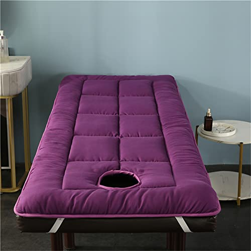 Spa-Massageliegenpolster und Gesichtswiegen-Set – weich und bequem, dickes Gesichtsbett und Kopfstützenbezug, 190 x 80 cm, verdickte Matratze mit Löchern