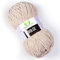 MeriWoolArt Chenille Garn zum Stricken und Häkeln Heller Sand - 100 g und 120 m Samt-Wolle - 100% Flauschige Polyester Strickgarn für Amigurumi Kissen Decken weiche Kleidung Geschenke