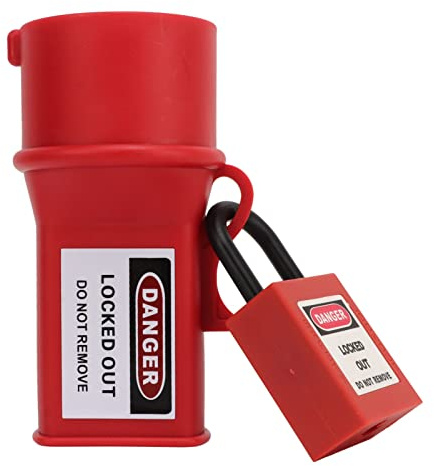 Socket Lock Padlock Set, Pin and Sleeve Socket Lockout Device, Waterproof Lockout Lock and Safety Padlock Set, with Keys 2in Diameter