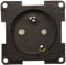 By Just4camper - Double Prise Française 220 Volts Grise Camping-Car Coloris - Marron