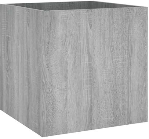 ZQQLVOO Jardinera para plantas, balcón, jardinera, gris, Sonoma, 40 x 40 x 40 cm, material de madera, adecuado para balcones de jardín al aire libre