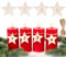 BETESSIN Adventskranz Zahlen 1-4 Holz Adventszahlen 1 2 3 4 für Kerzen Kleine Holzzahlen Sterne Kerzenhalter Kerzen Anhänger Adventskranz Deko Weihnachten Adventskalender Kerzen Zahlen Advent