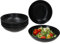 MamboCat Panther Lot de 6 assiettes creuses noires I 420 ml I Assiettes profondes mates en faïence pour 6 personnes I Assiettes pour salade, soupe, céréales, pâtes, etc. I Vaisselle pour petit