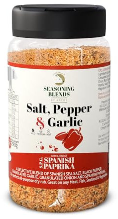 S.P.G. Spanish Paprika RUB-Natural, Mezcla de Especias - Sal Sazonado Premium, Sin MSG y Alérgenos-Condimento/Sazonador Multiuso-Para Carne-Pollo-Ternera-Cordero-Pescado-Verduras-Huevos-BBQ.
