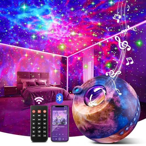 Galaxy Projector for Bedroom Adults, 15 Color+15 White Noise Star Projector Galaxy Light Projector for Bedroom, Bluetooth Star Lights for Ceiling Projector,LED Projector Lights