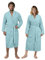 HOMELEVEL Peignoir Homme - Peignoir de Bain 100% Coton Éponge Absorbant du S au 3XL - Peignoir de Bain Femme Eponge avec Ceinture Col Châle et 2 Poches - Sortie de Bain Douche
