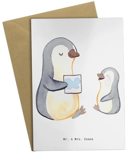 Mr. & Mrs. Panda babykarte Logopäde Herz - Geschenk, Grußkarte, Kindern, Studium, Familienleben, einladungskarten, Kindergarten, Ausbildung, Glückwunschkarte, neujahrskarte, weihnachtskarten