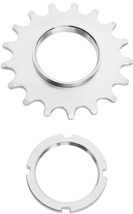 ECSiNG Pignon de Vélo Fixe à Vitesse Unique Filetage Ribg en Acier Haute Résistance Pièces de Pignon de Volant d'inertie pour Vélo à Pignon Fixe 17T avec Anneau de Verrouillage